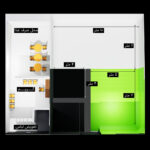 ابعاد فضاهای استودیو برای آفیش و اجاره شامل وایت روم